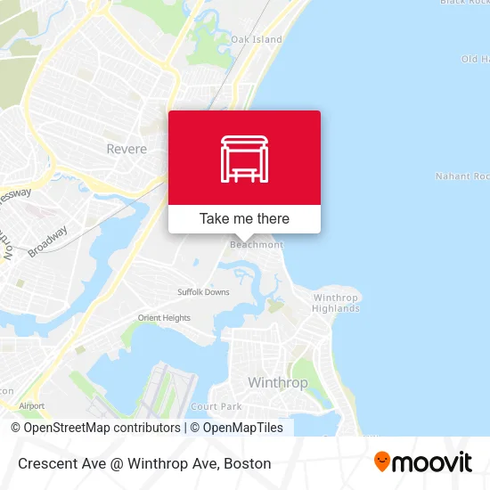 Mapa de Crescent Ave @ Winthrop Ave