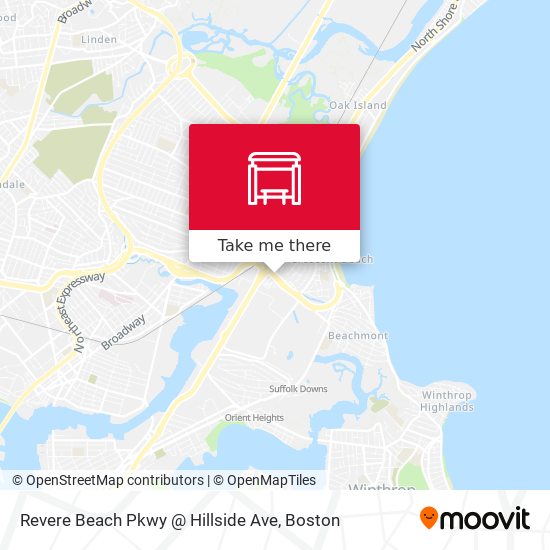 Mapa de Revere Beach Pkwy @ Hillside Ave