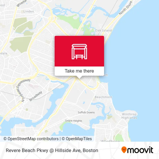 Revere Beach Pkwy @ Hillside Ave map