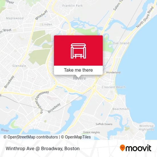 Winthrop Ave @ Broadway map