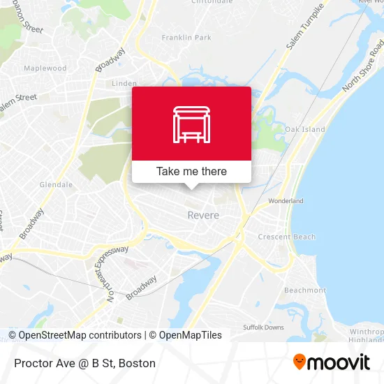 Mapa de Proctor Ave @ B St