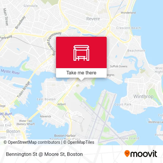 Bennington St @ Moore St map