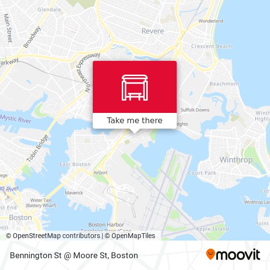 Bennington St @ Moore St map