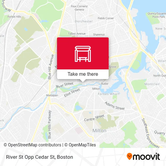 River St Opp Cedar St map