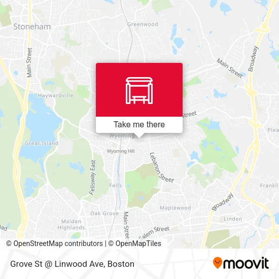 Grove St @ Linwood Ave map