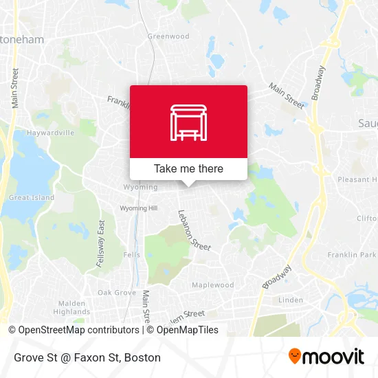 Grove St @ Faxon St map