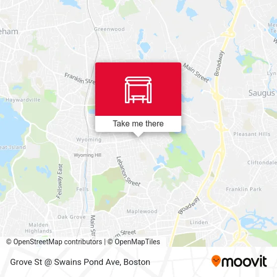Grove St @ Swains Pond Ave map