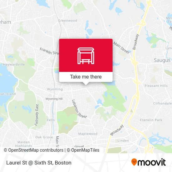 Laurel St @ Sixth St map