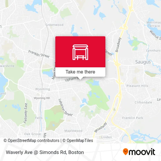 Waverly Ave @ Simonds Rd map