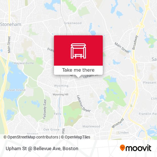 Upham St @ Bellevue Ave map
