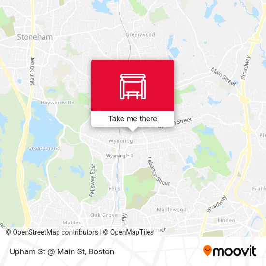 Mapa de Upham St @ Main St