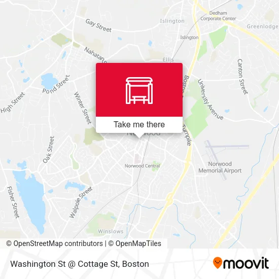 Washington St @ Cottage St map
