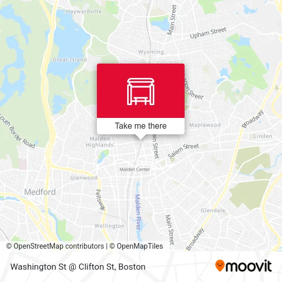 Washington St @ Clifton St map