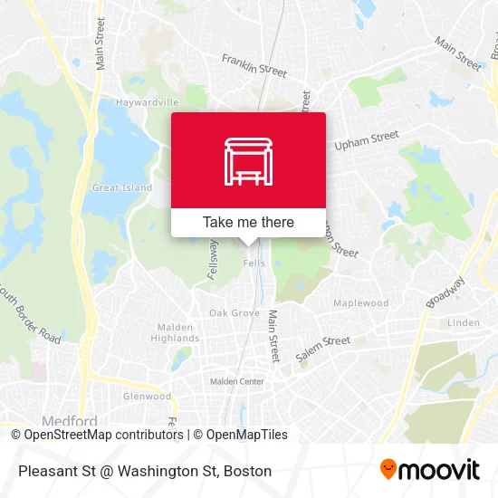 Mapa de Pleasant St @ Washington St