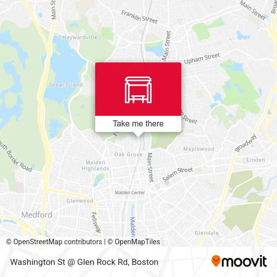 Washington St @ Glen Rock Rd map