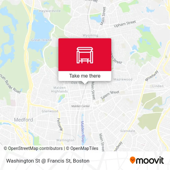 Washington St @ Francis St map