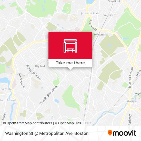 Washington St @ Metropolitan Ave map