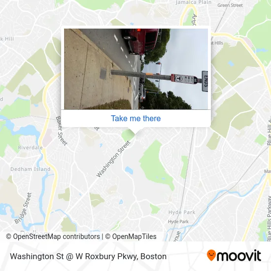 Washington St @ W Roxbury Pkwy map
