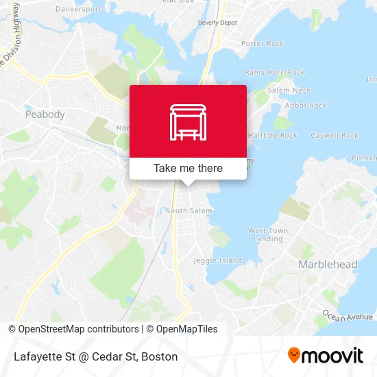 Lafayette St @ Cedar St map