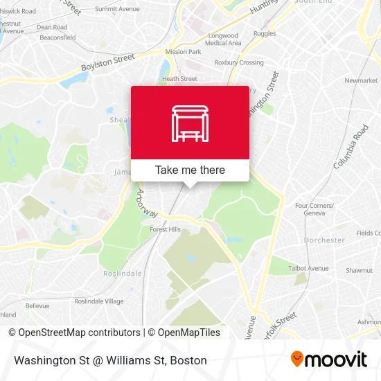 Washington St @ Williams St map