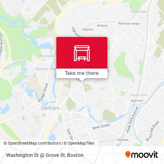 Washington St @ Grove St map