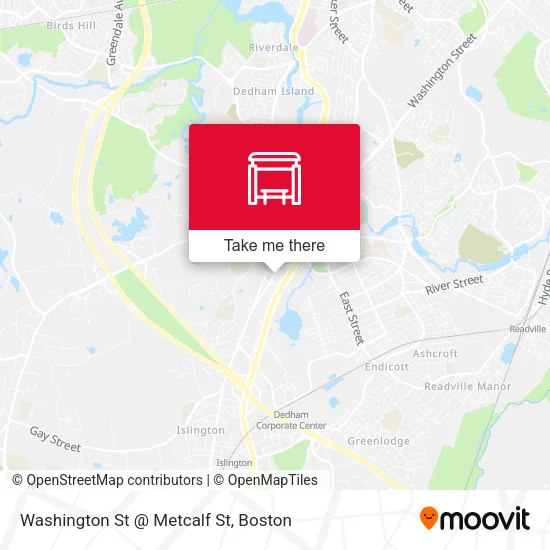 Washington St @ Metcalf St map