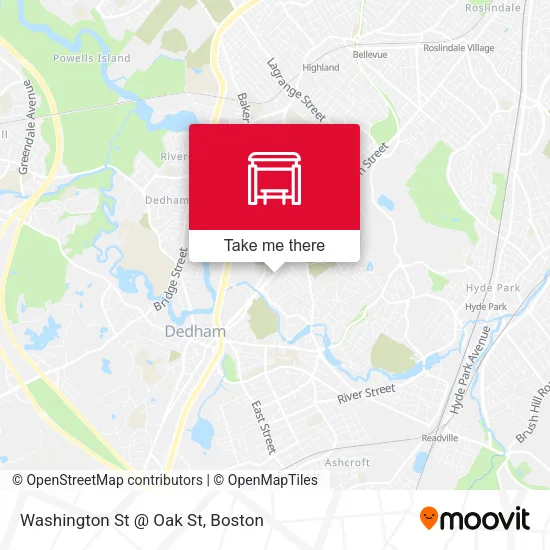 Washington St @ Oak St map