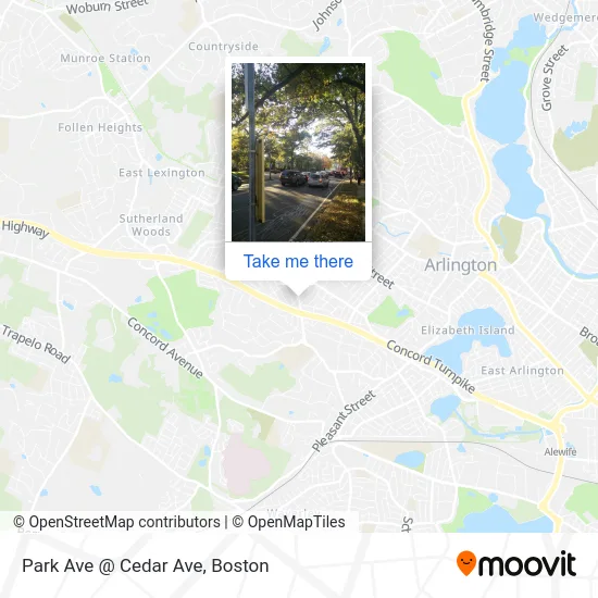 Park Ave @ Cedar Ave map