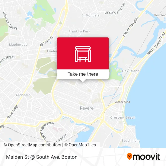 Malden St @ South Ave map