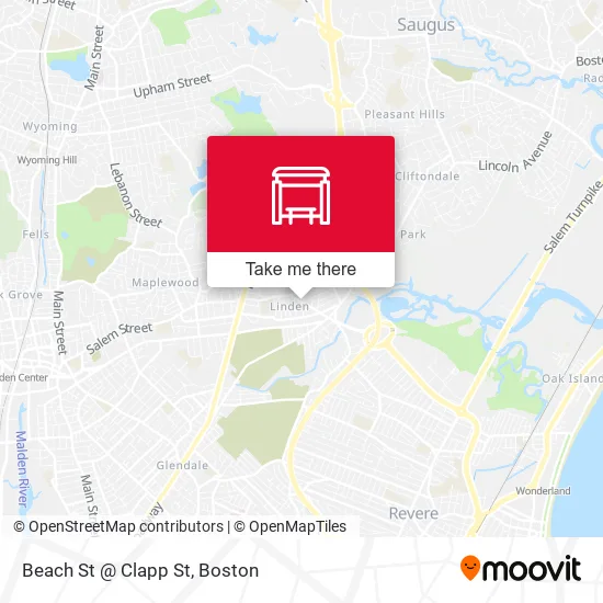 Beach St @ Clapp St map