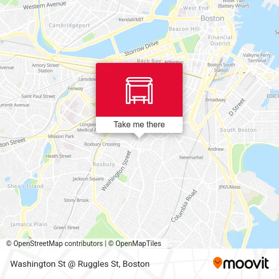 Mapa de Washington St @ Ruggles St