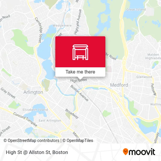 High St @ Allston St map