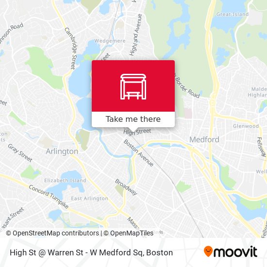 High St @ Warren St - W Medford Sq map