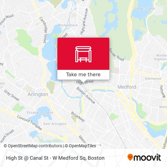 High St @ Canal St - W Medford Sq map