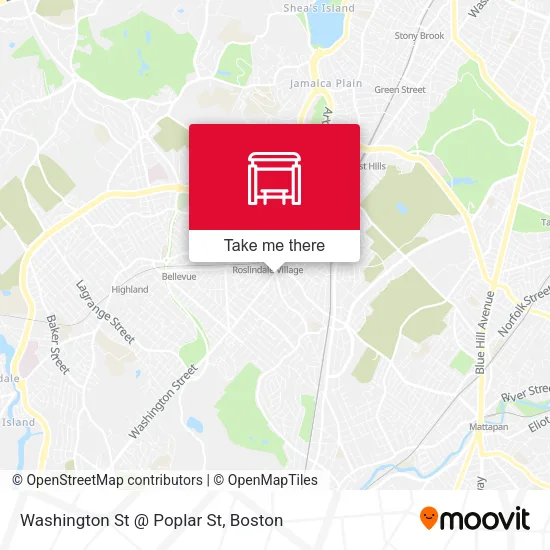 Mapa de Washington St @ Poplar St