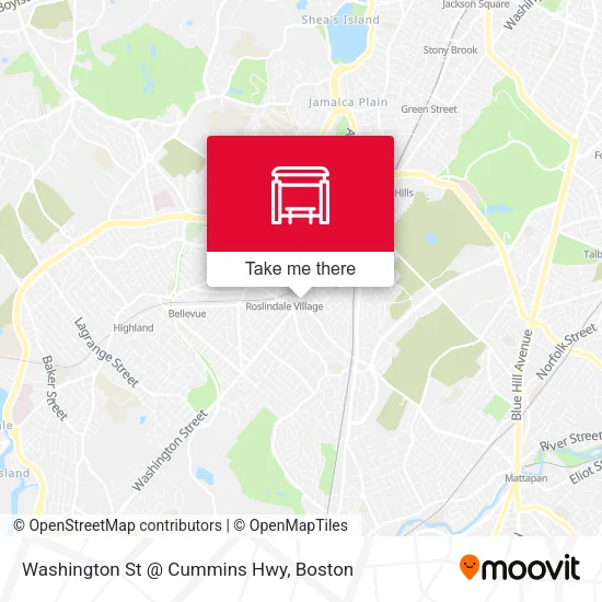 Mapa de Washington St @ Cummins Hwy