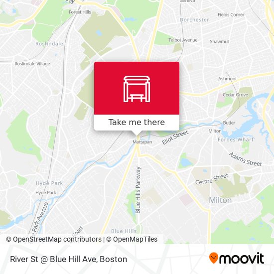 River St @ Blue Hill Ave map