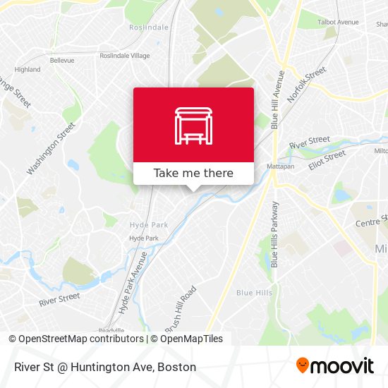 River St @ Huntington Ave map