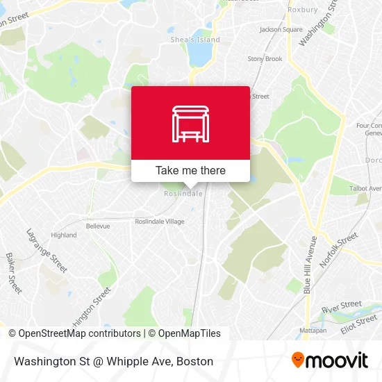 Mapa de Washington St @ Whipple Ave