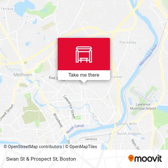 Swan St & Prospect St map