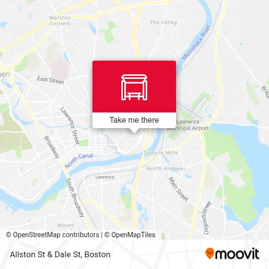 Allston St & Dale St map