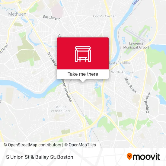 S Union St & Bailey St map