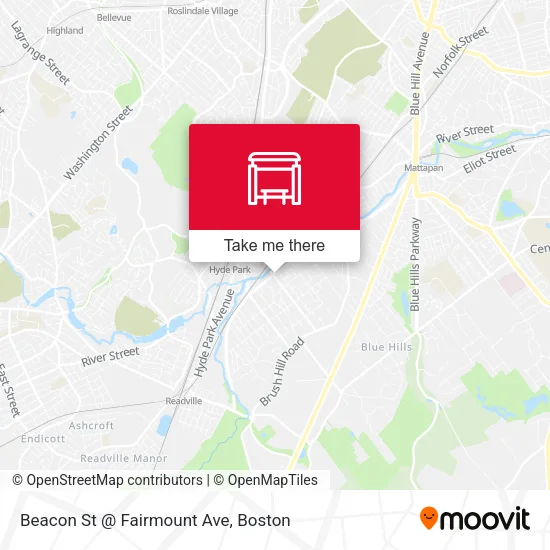 Beacon St @ Fairmount Ave map