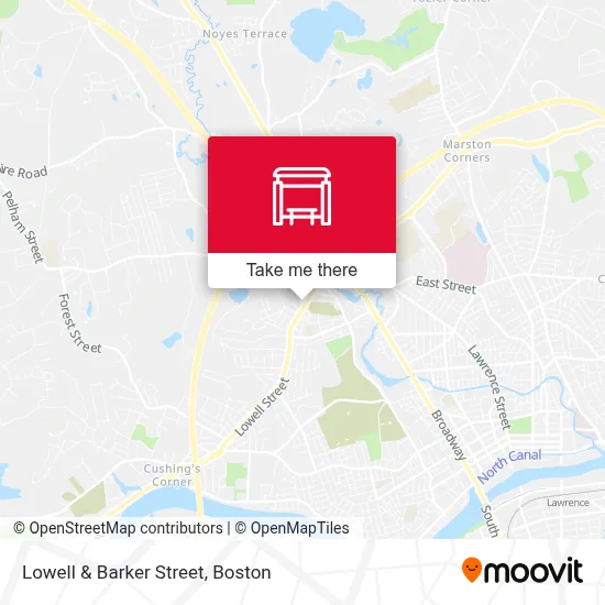 Lowell & Barker Street map