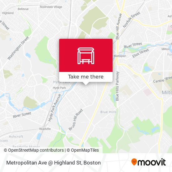 Mapa de Metropolitan Ave @ Highland St