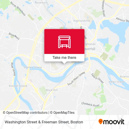 Washington Street & Freeman Street map