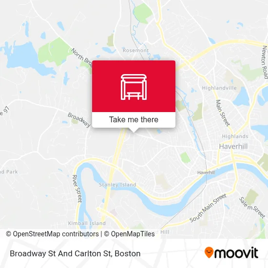 Broadway St And Carlton St map