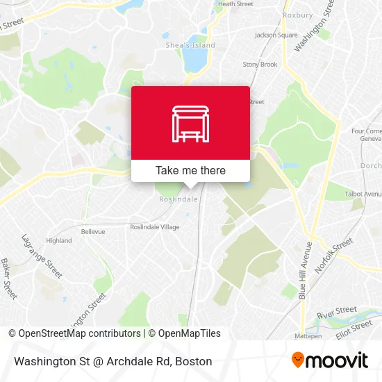 Washington St @ Archdale Rd map