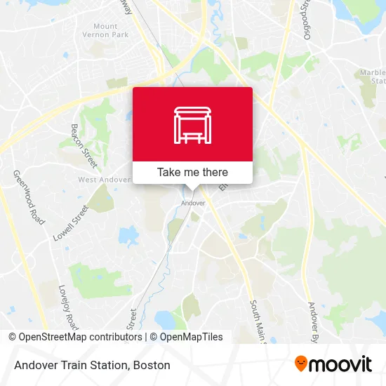 Andover Train Station map
