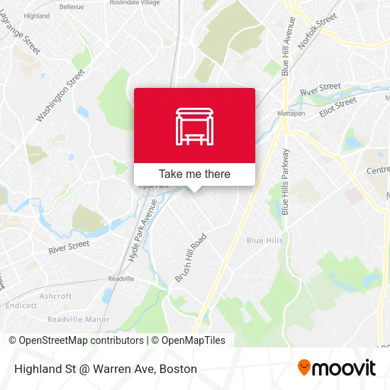 Highland St @ Warren Ave map